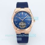 BBS 1:1 Replica Vacheron Constantin Overseas Tourbillon Rose Gold Watch with Rubber Strap